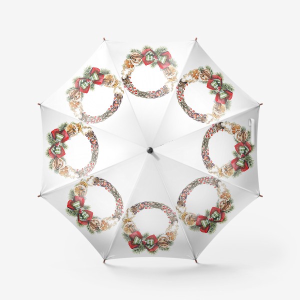 Зонт «рождественский венок»
