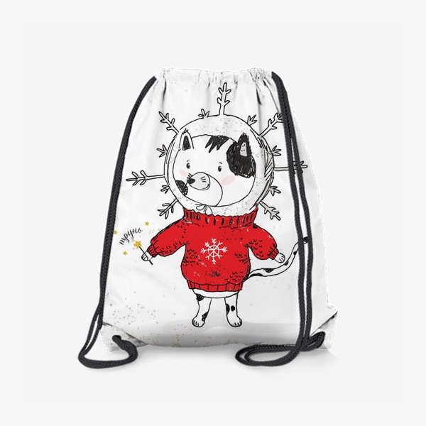 Рюкзак «Котик-снежинка»