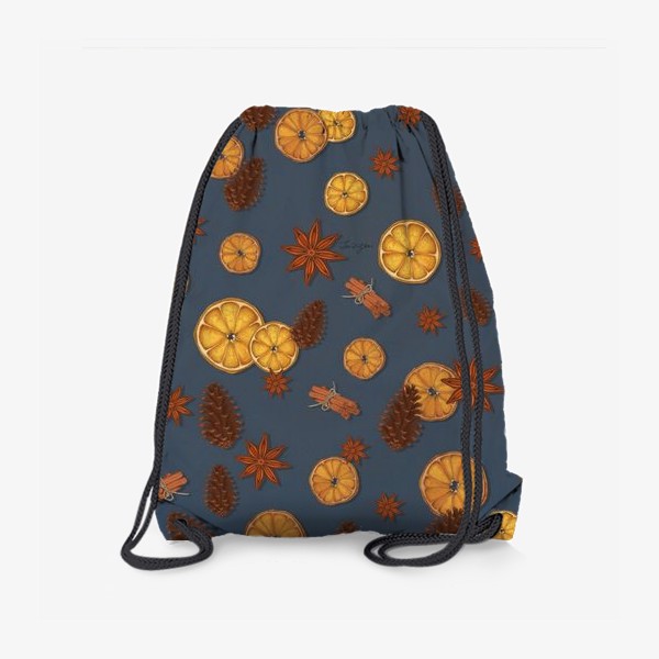 Рюкзак «Паттерн с апельсинами и корицей»
