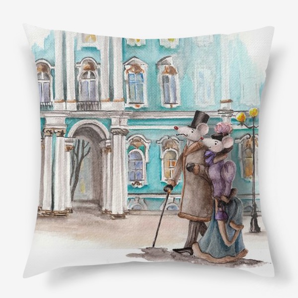 Подушка «Мышки в Петербурге»