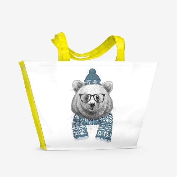 Пляжная сумка «Зимний медведь»