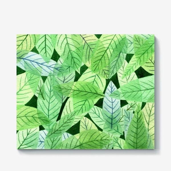 Холст «Зеленые листья»