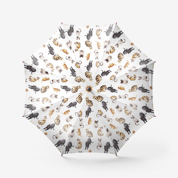 Зонт «Акварельные котики»