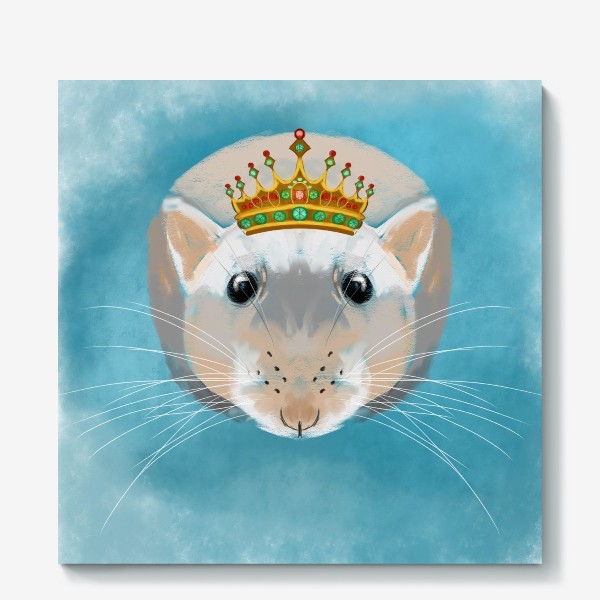 Холст «мышка в короне»