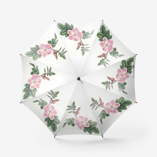 Зонт «Розовый цветок шиповника»