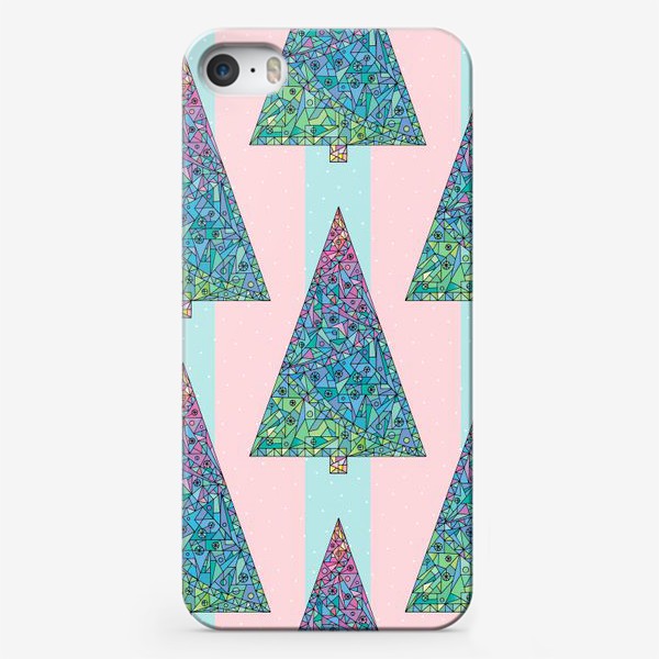 Чехол iPhone «Елки кристаллы геометрические»