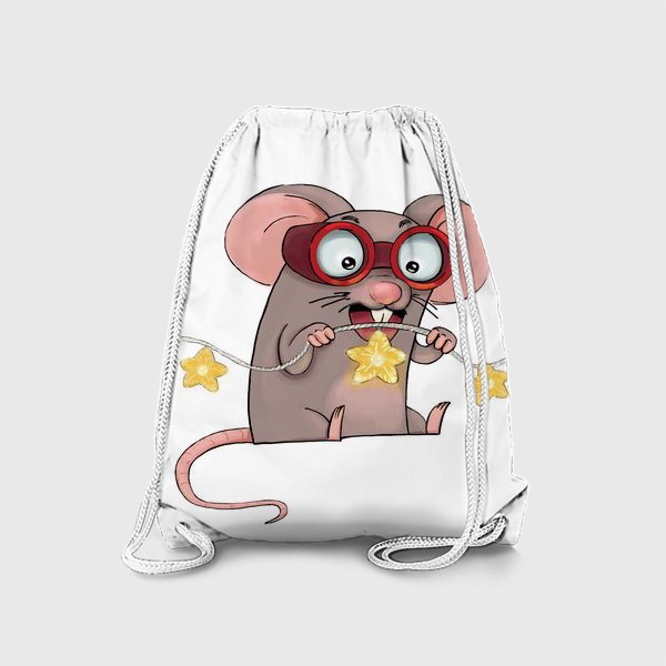 Рюкзак «Мышонок и гирлянда. Новый Год 2020»
