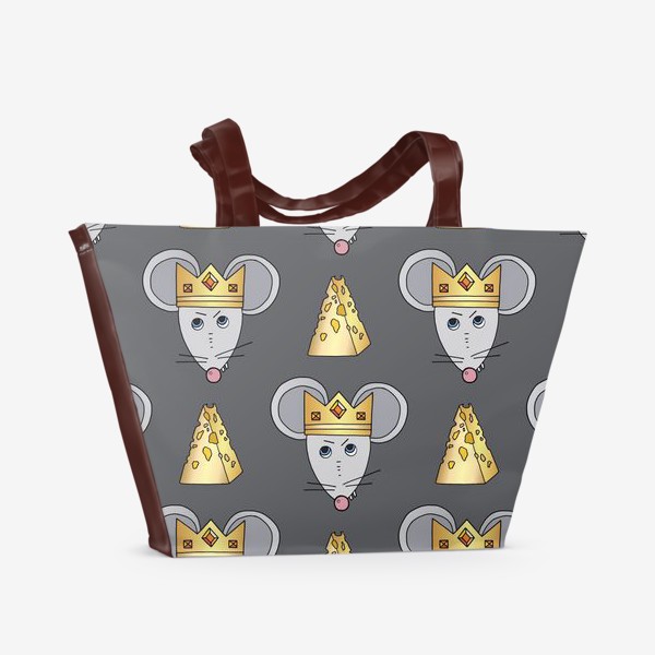 Пляжная сумка «Крыса король и сыр»