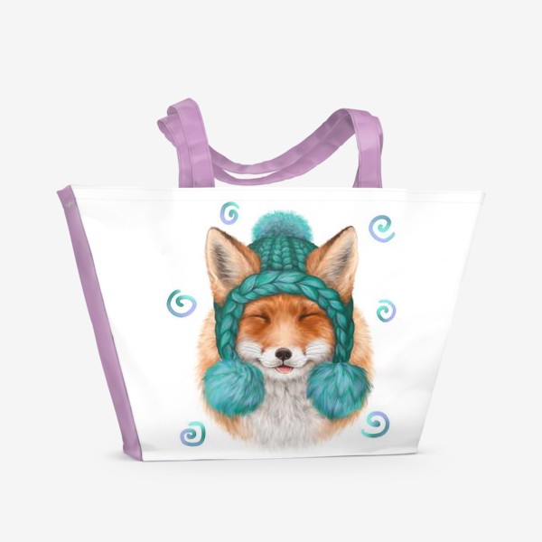 Пляжная сумка «Зимняя лисичка»