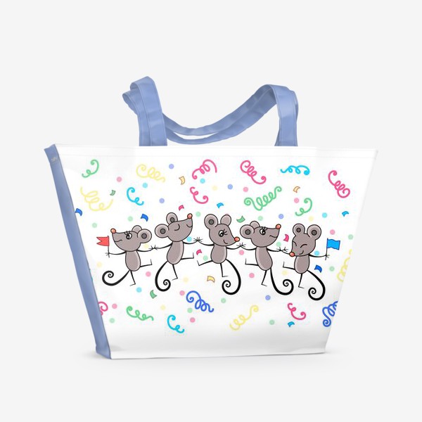 Пляжная сумка «Мышиный праздничный хоровод»