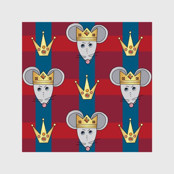 Шторы «Крыса с коронами»