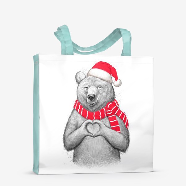 Сумка-шоппер «Новогодняя медведица»