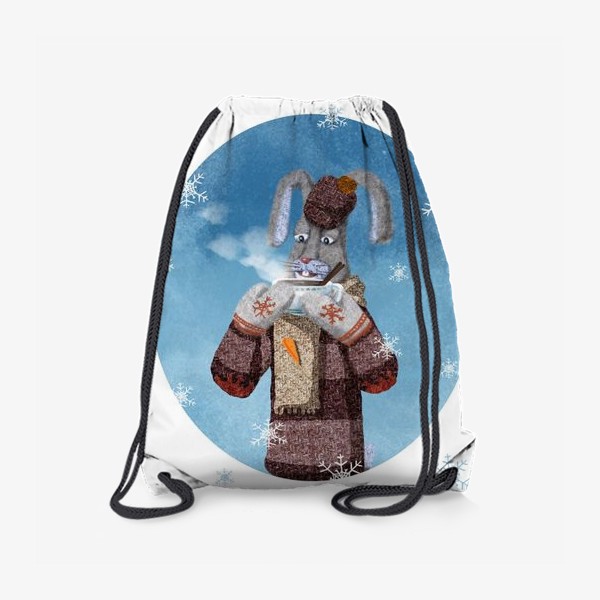 Рюкзак «Заяц с кружкой какао»