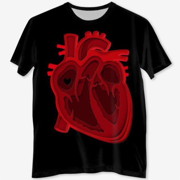 Футболка с полной запечаткой «У меня есть сердце»
