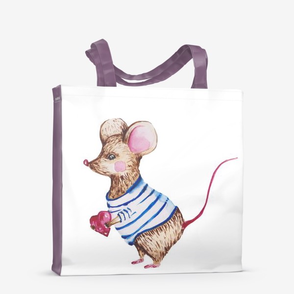 Сумка-шоппер &laquo;Мышь с сердцем &raquo;