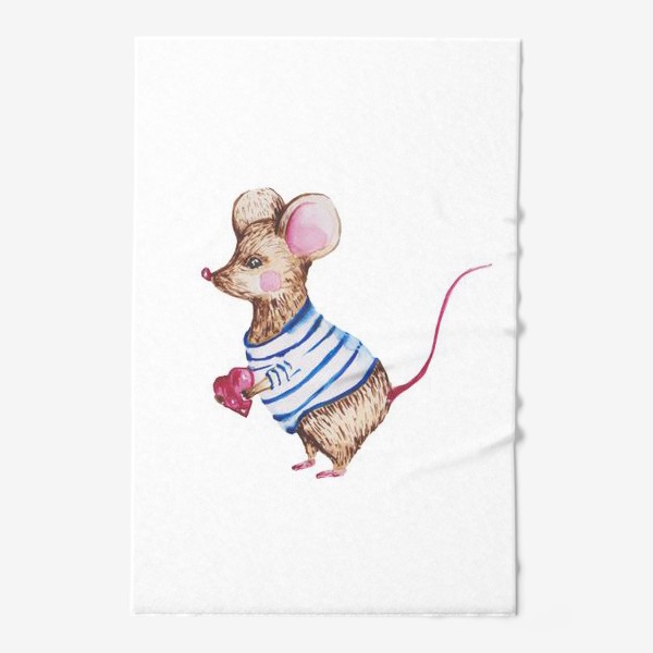 Полотенце «Мышь с сердцем »