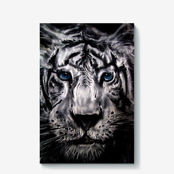 Холст «тигр с голубыми глазами»