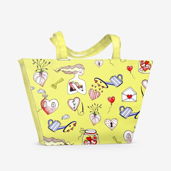 Пляжная сумка «Сердечное»