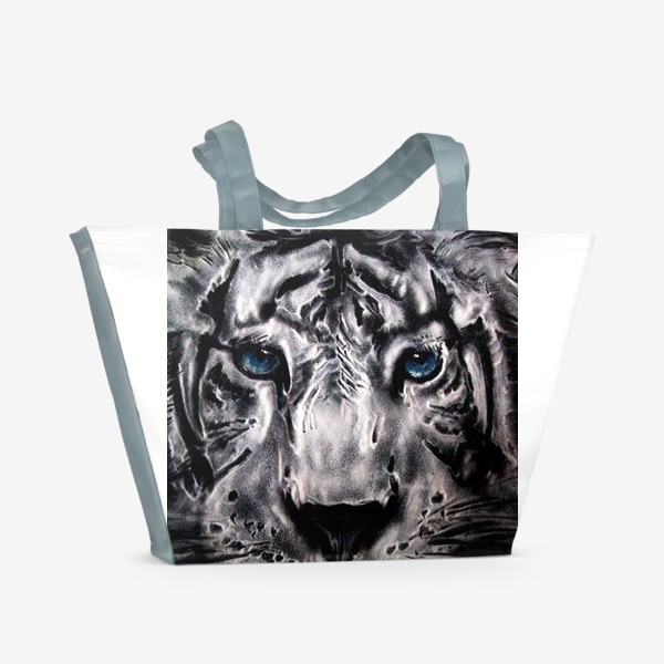 Пляжная сумка «тигр с голубыми глазами»