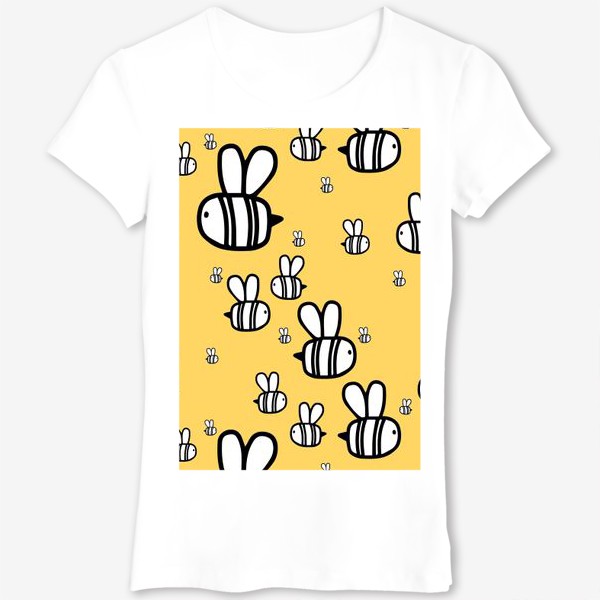 Футболка «Принт с милыми толстыми пчелками»