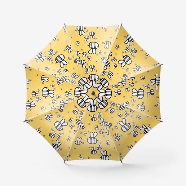 Зонт «Принт с милыми толстыми пчелками»