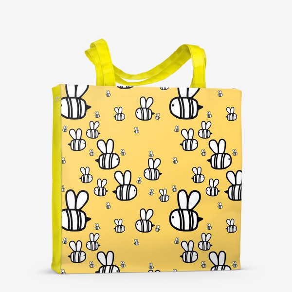 Сумка-шоппер «Принт с милыми толстыми пчелками»