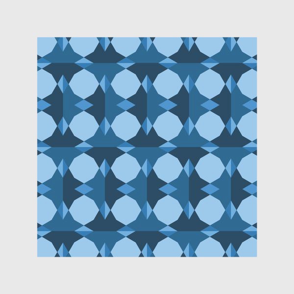 Скатерть «орнамент синий граненые круги»