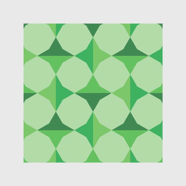 Скатерть «зеленый орнамент с четырехконечными звездами»