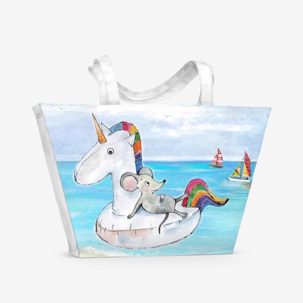 Пляжная сумка «Мышка на море»