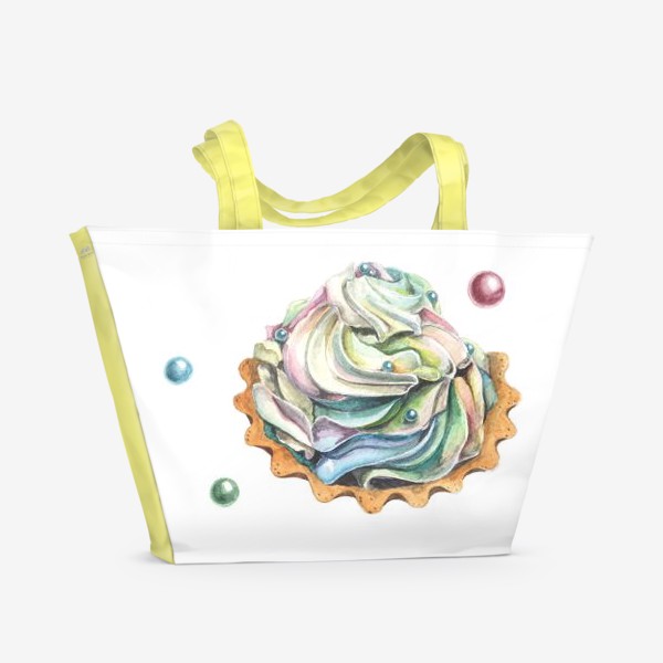 Пляжная сумка «Разноцветный капкейк»