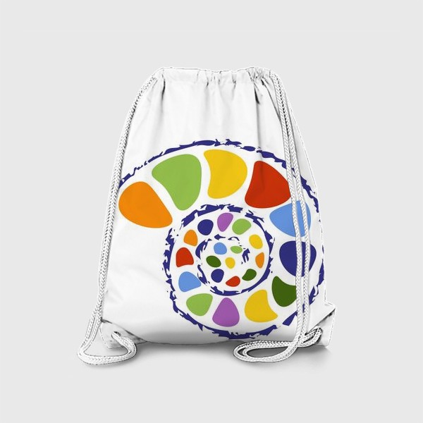 Рюкзак «цветная ракушка, отпечаток»