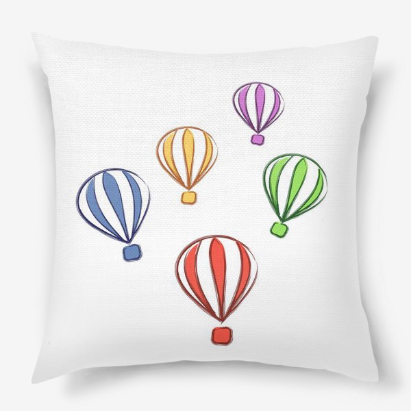 Подушка «цветные воздушные шары»