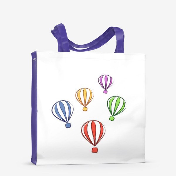 Сумка-шоппер &laquo;цветные воздушные шары&raquo;
