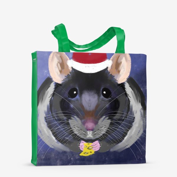 Сумка-шоппер «новогодняя крыса»