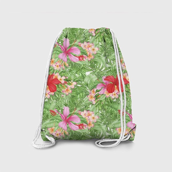 Рюкзак «Тропические листья и цветы»