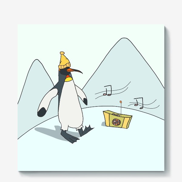 Холст «Танцующий пингвин»
