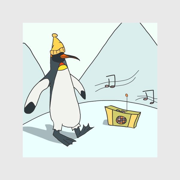 Шторы «Танцующий пингвин»
