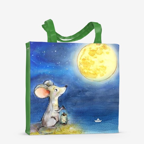 Сумка-шоппер «Мышка и луна»
