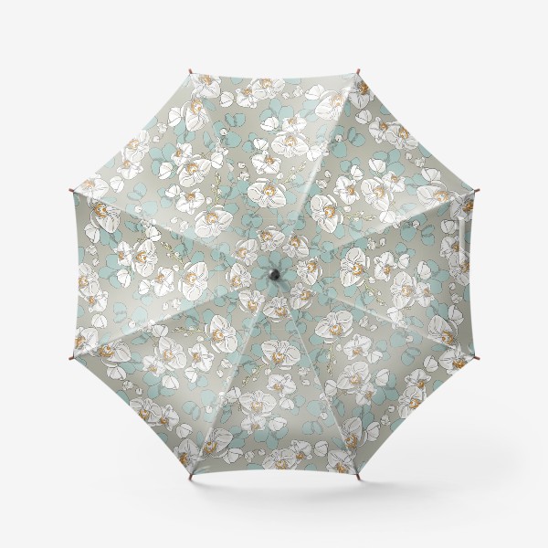 Зонт «Любимые цветы-белые орхидеи»
