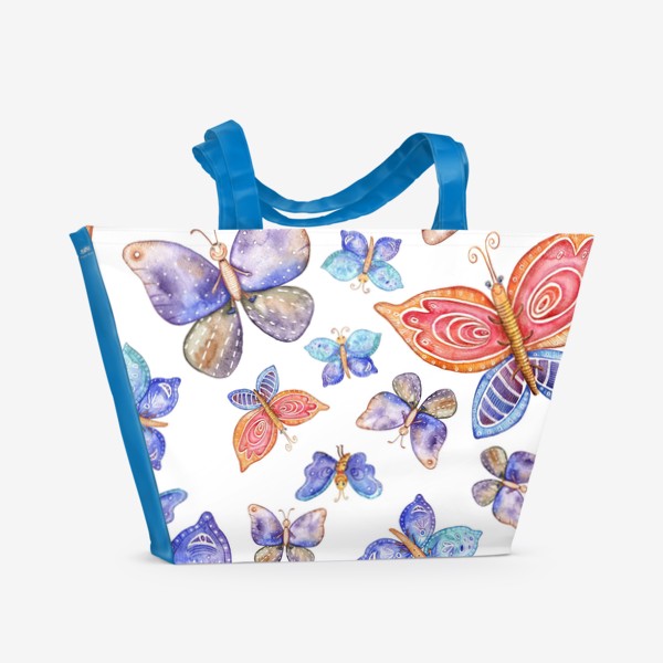 Пляжная сумка «бесшовный паттерн Бабочки»