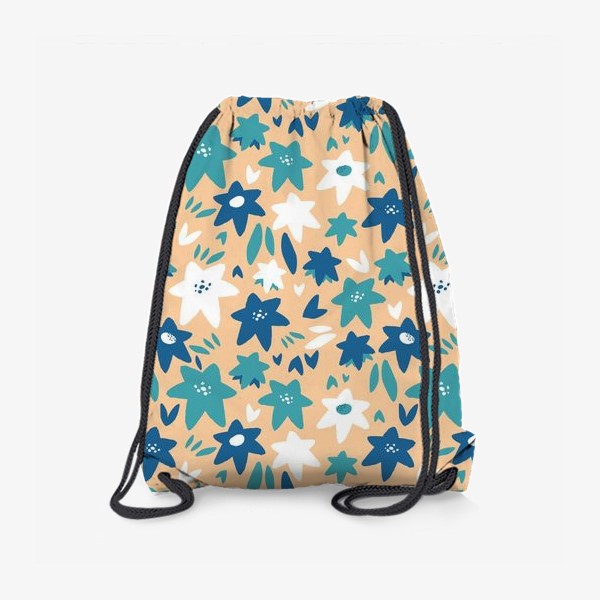 Рюкзак «Паттерн с абстрактными цветами-звёздами»