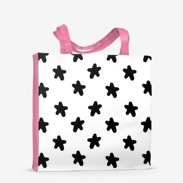 Сумка-шоппер «Cute stars black on white»