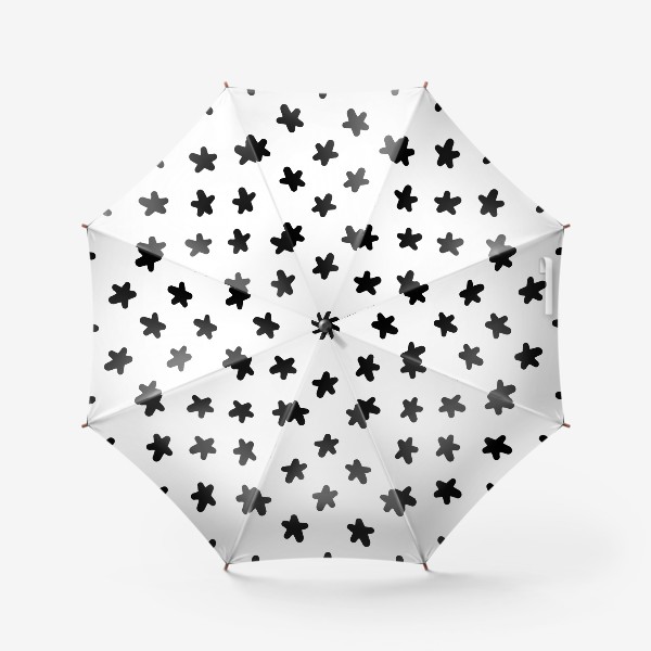 Зонт «Cute stars black on white»