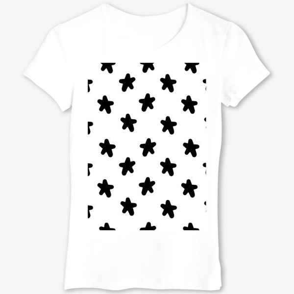 Футболка &laquo;Cute stars black on white&raquo;