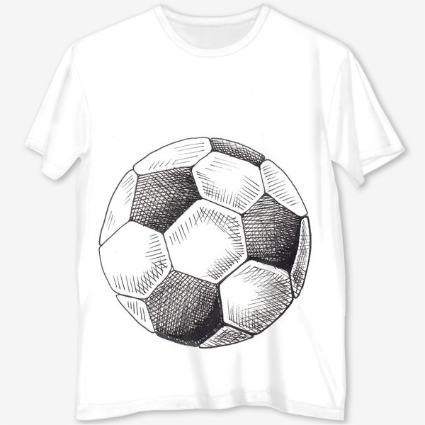 Футболка с полной запечаткой &laquo;Футбольный мяч&raquo;