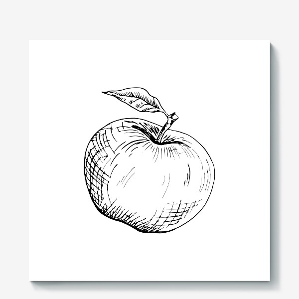 Холст «Яблоко скетч»