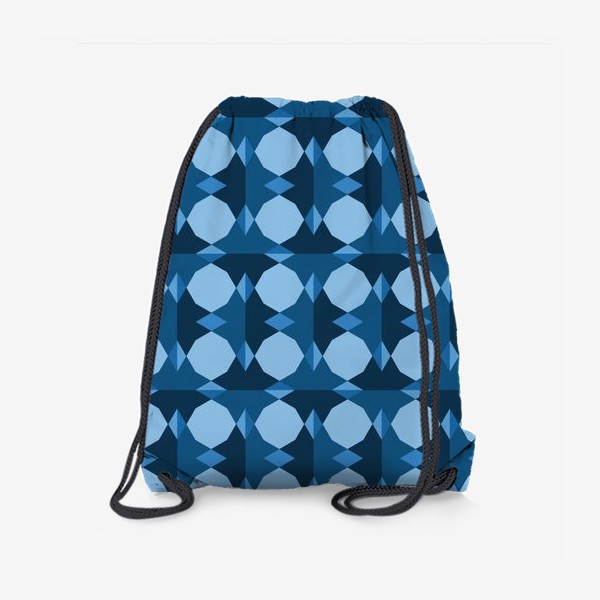 Рюкзак «орнамент синий граненые круги»