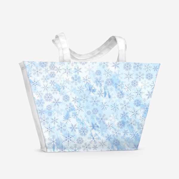 Пляжная сумка «Снежинки нежные»