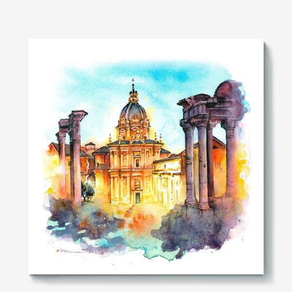 Холст «Watercolor Rome»