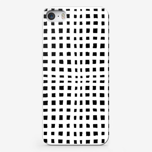 Чехол iPhone «Черные ассиметричные квадраты»